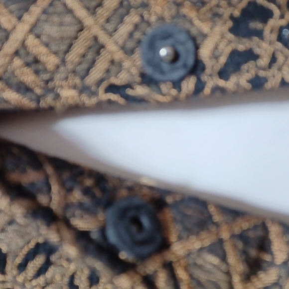 RUBY CHO WOMENS JACKET SIZE M IN A BEAUTIFUL BLACK AND GOLD COLOR - Picture 2 of 6